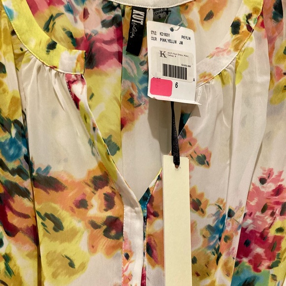 NWT Kut from the Kloth Adali Dress, Size 6, Floral Multi Colored - Picture 6 of 12